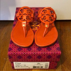 Tory Burch Miller Sandal Orange Size 7